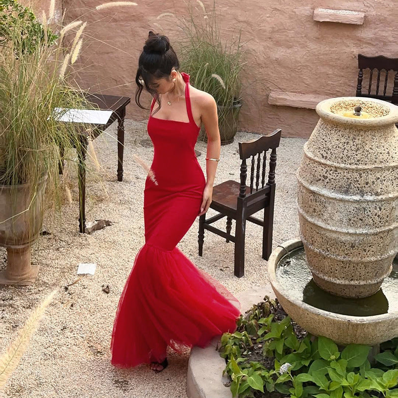 Halter Fishtail Halter Dress