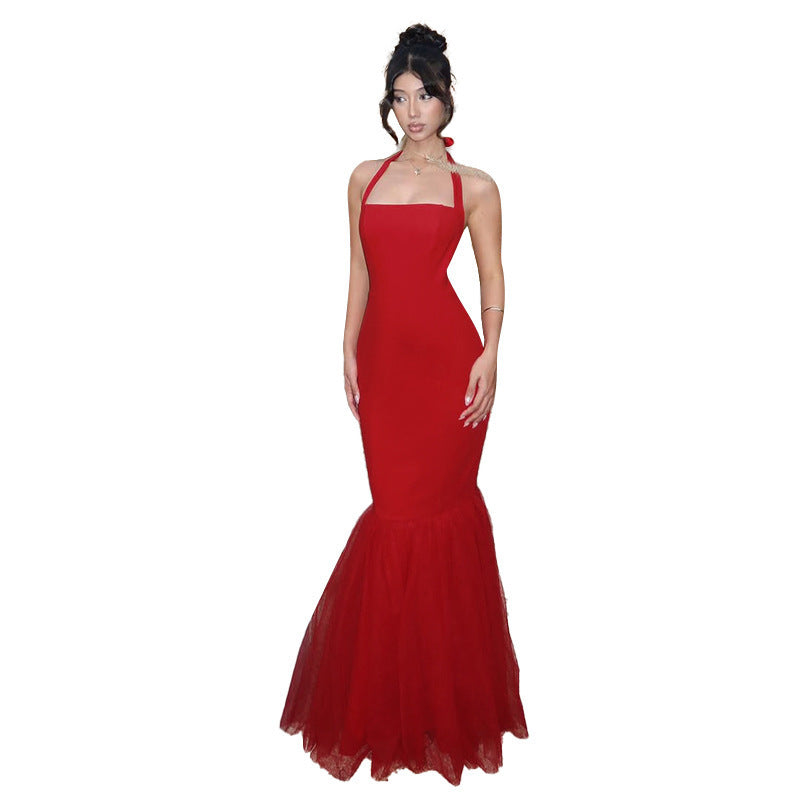 Halter Fishtail Halter Dress