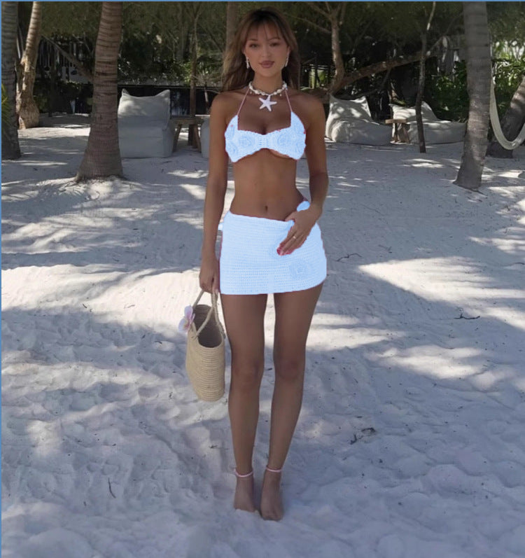 LF25001 Beach Hollow Knitting Bikini Suit New