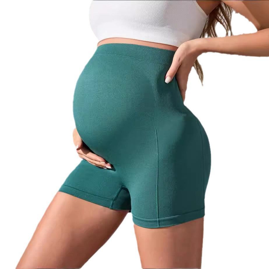 European And American Pregnant Women Pocket Shorts Summer 2024 New High Waist Belly Support Sports Yoga Shorts For Pregnant Women Women