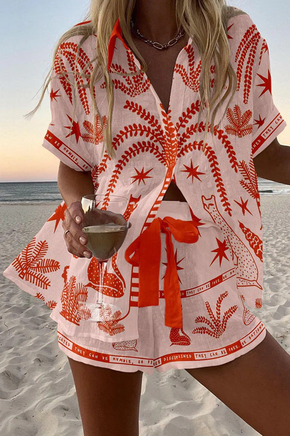 Personalized Gorgeous Digital Printing Casual Suit Women