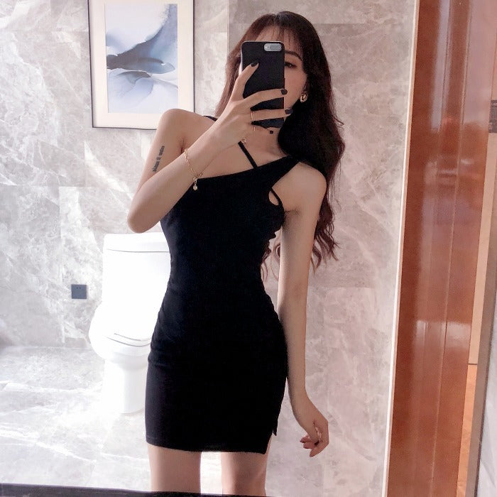 Sexy Night Show Elegant Bodycon Black Sheath Dress