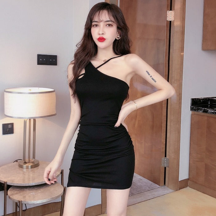 Sexy Night Show Elegant Bodycon Black Sheath Dress