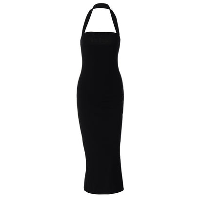 Women's Collar Halter Backless Fashion Dress