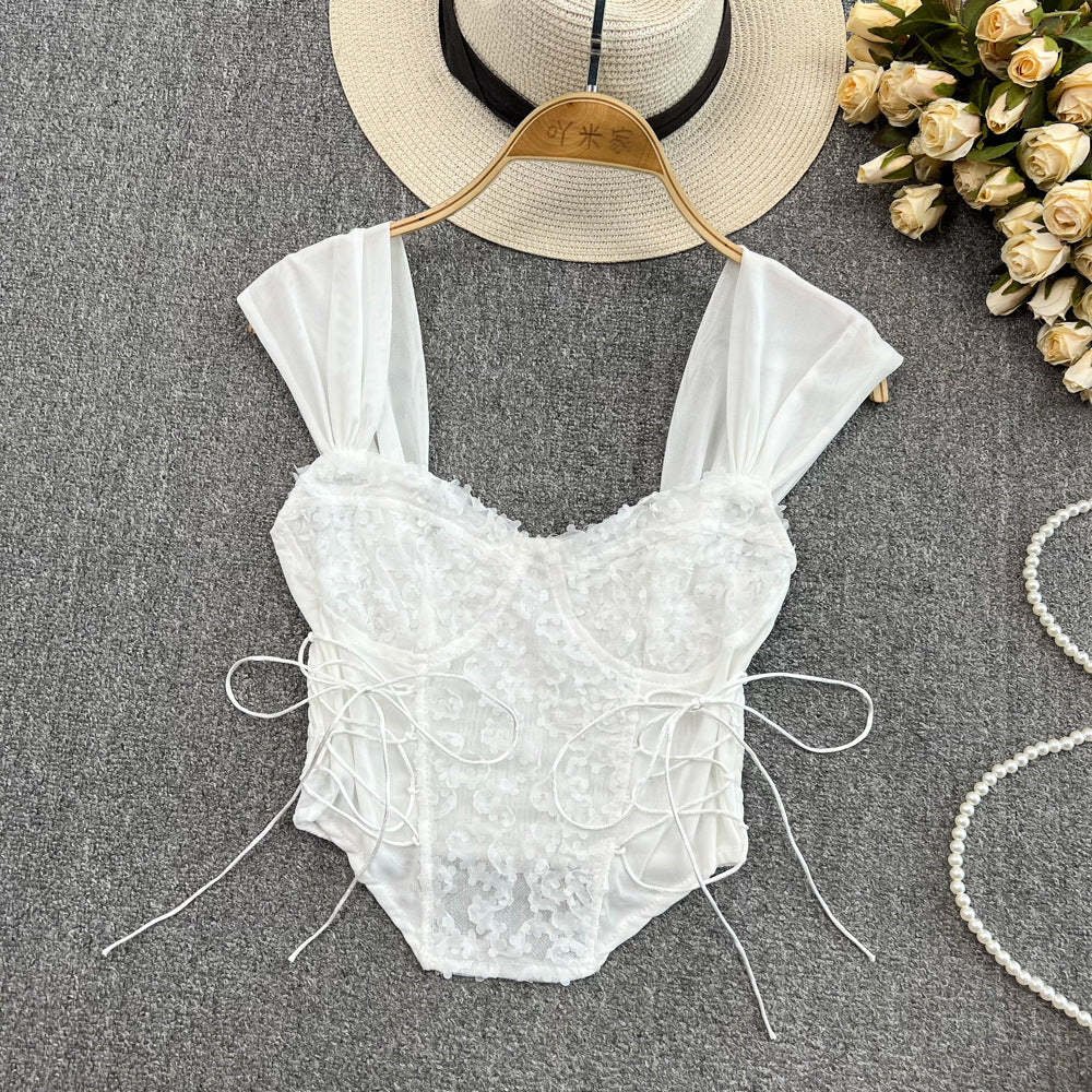 Lace Tube Top Underwear Spaghetti-strap Slip Female Outer Wear Short