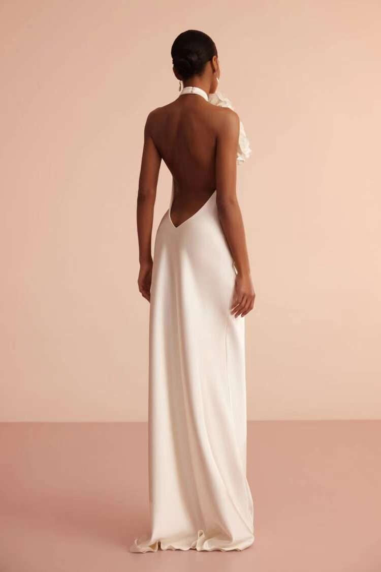 Halter Backless Evening Dress Niche Elegant