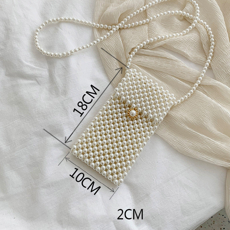 Pearl Bag Female  Messenger Bag Wild Mini Retro Western Style Pearl