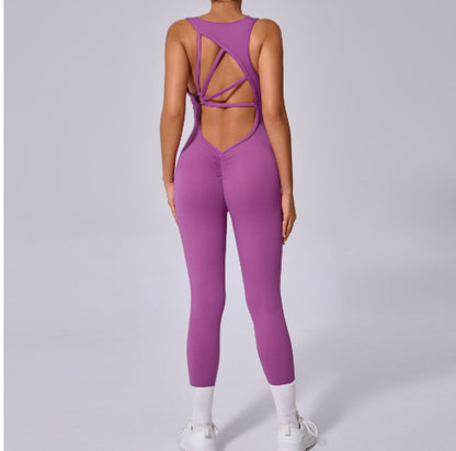 Women's One-piece Yoga Sleeveless Jumpsuit