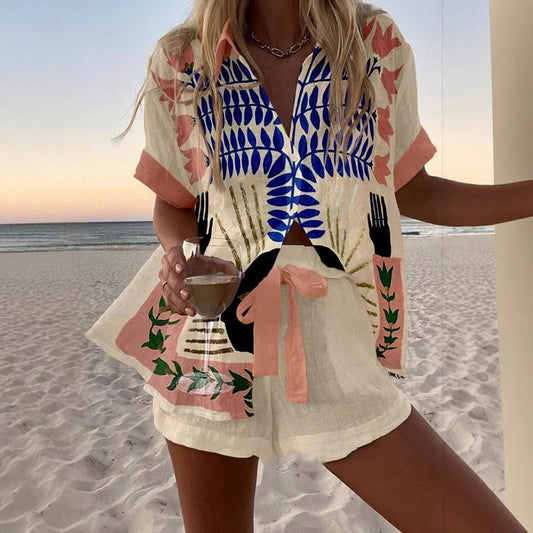 Personalized Gorgeous Digital Printing Casual Suit Women