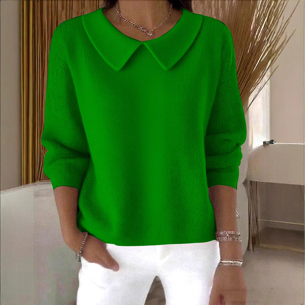 New Women's Loose Casual Solid Color Long Sleeve