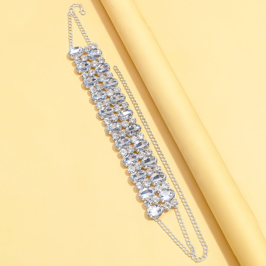 Hollow Jeweled All-match Rhinestone Necklace