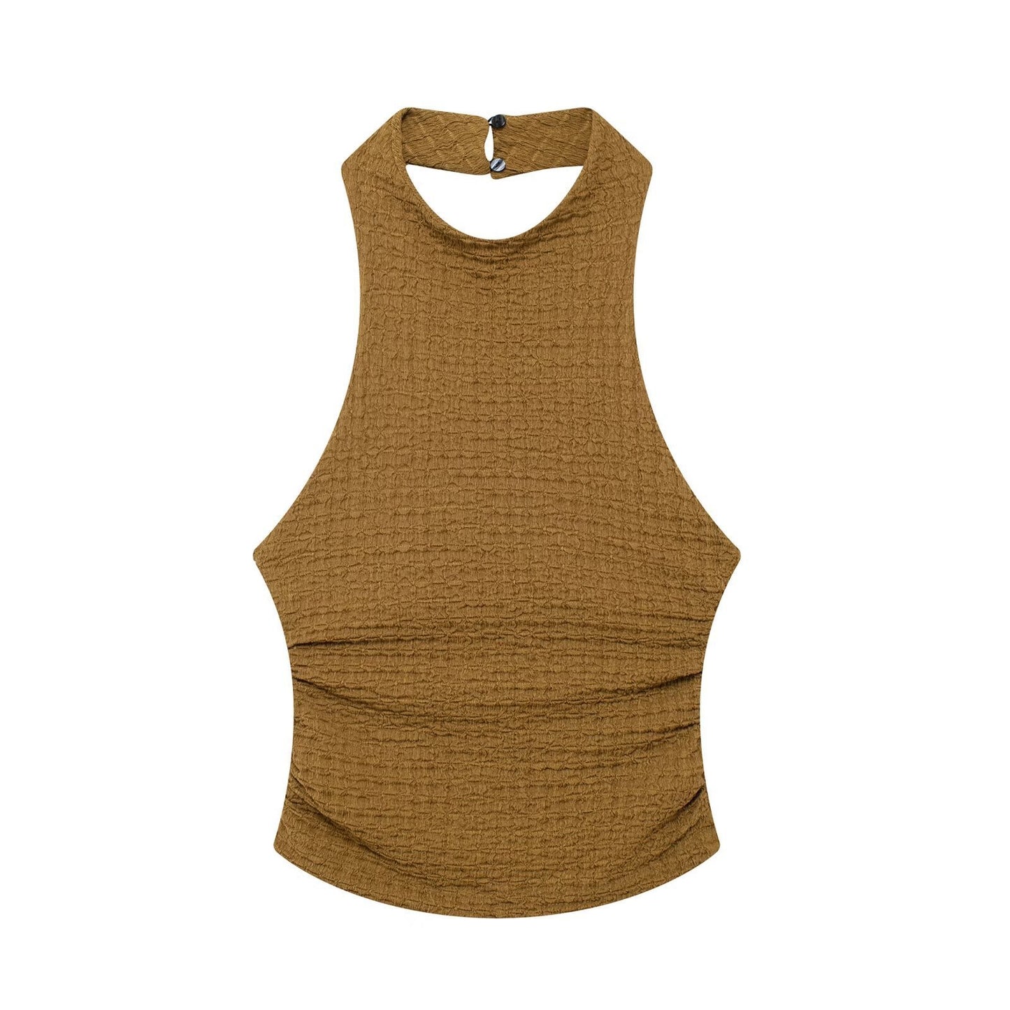 Stylish Good Texture Hanging Collar Top