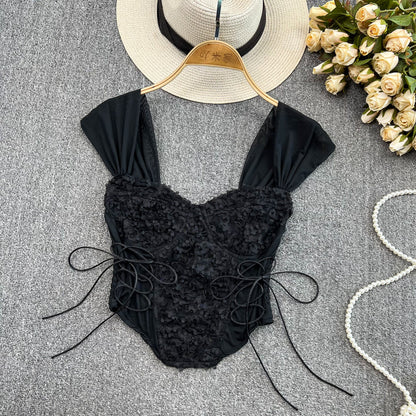 Lace Tube Top Underwear Spaghetti-strap Slip Female Outer Wear Short