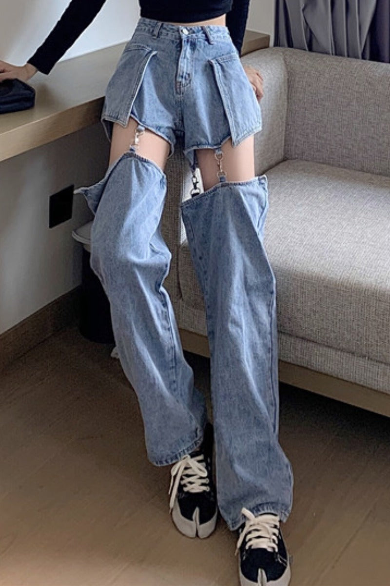 Straight Loose High Waist Slim Thin Pants Trend