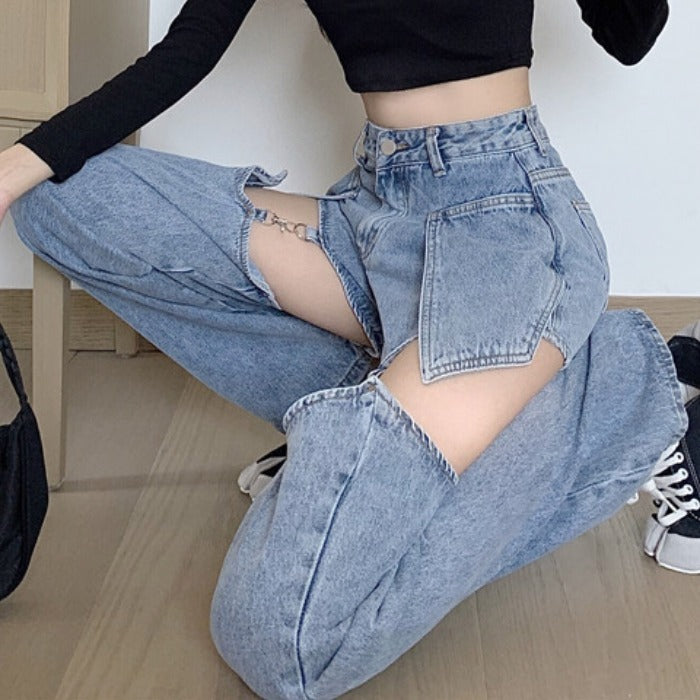Straight Loose High Waist Slim Thin Pants Trend