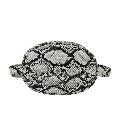 Snakeskin pattern ladies belt bag