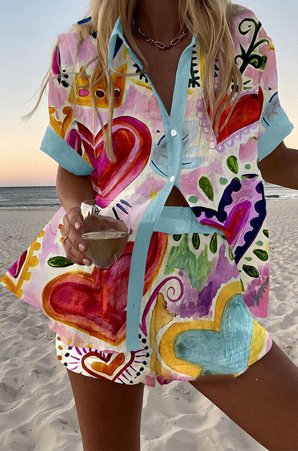 Personalized Gorgeous Digital Printing Casual Suit Women