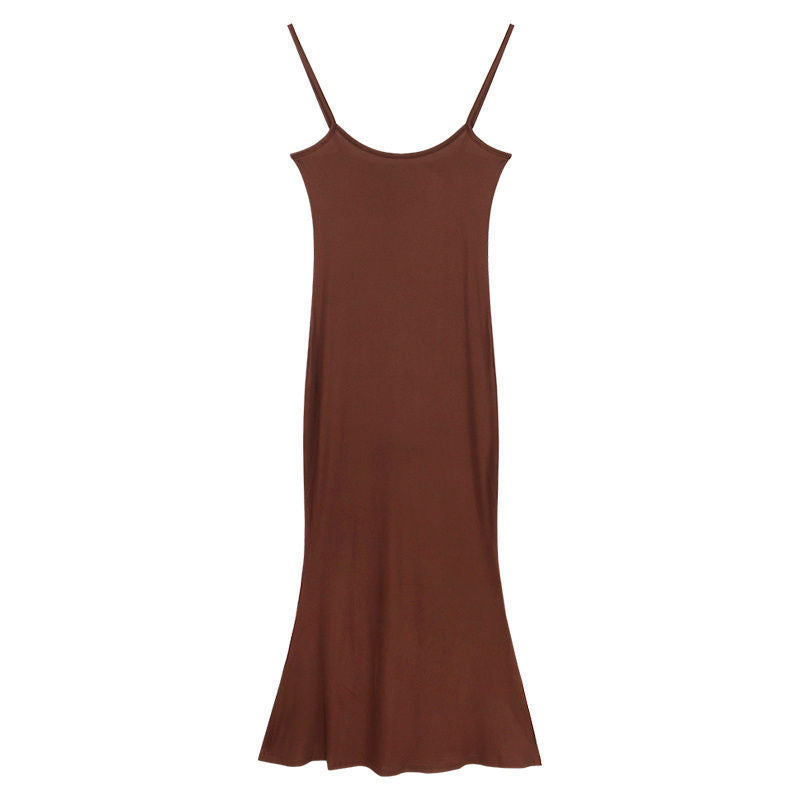 Sling Dress Female Korean Hot Girl Tight-fitting Cinched