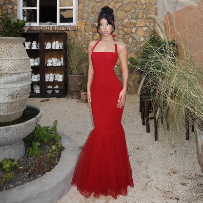Halter Fishtail Halter Dress