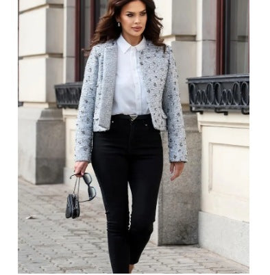 Women's Wear High Quality Sequined Casual Coat