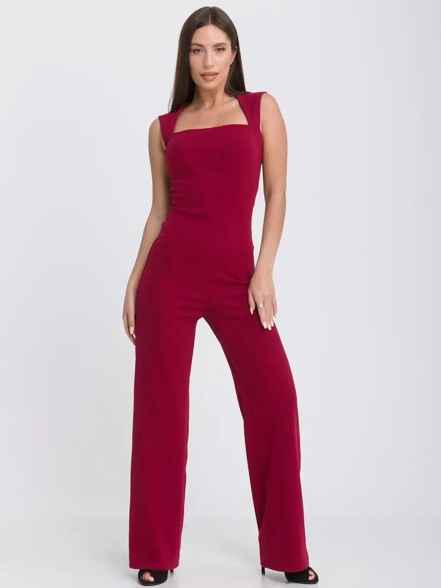 High Waist Wide Leg One-piece Trousers