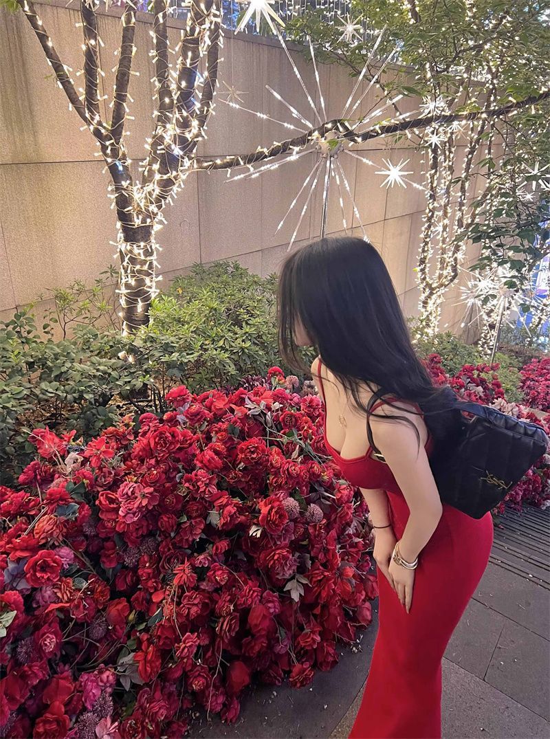 Sling Dress Female Korean Hot Girl Tight-fitting Cinched