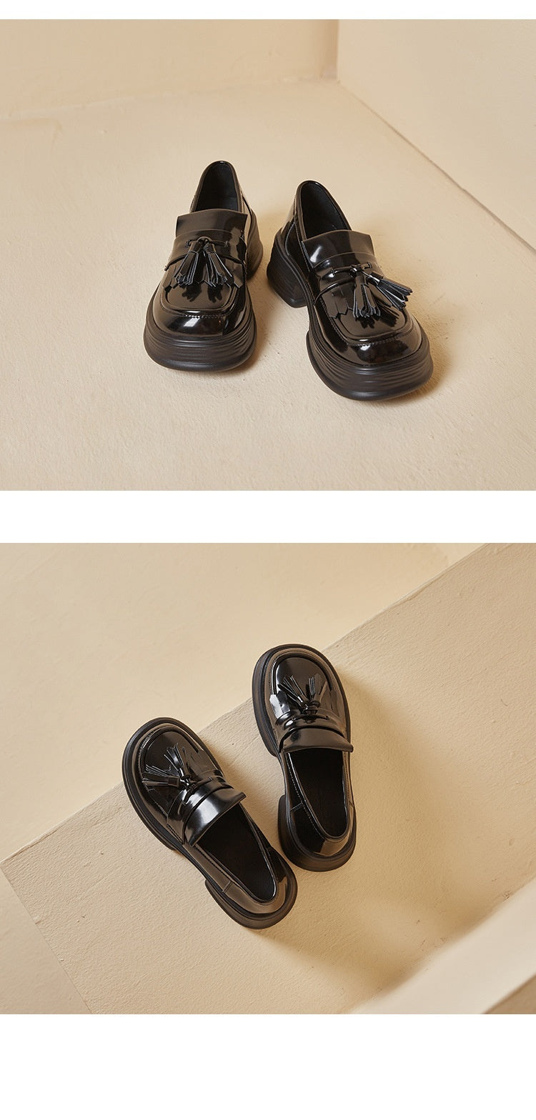 Ladies Tassel Japanese Leisure Small Leather Shoes