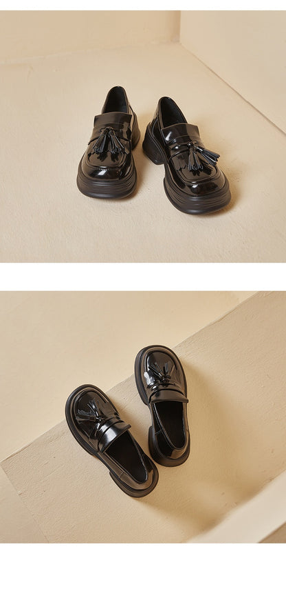 Ladies Tassel Japanese Leisure Small Leather Shoes