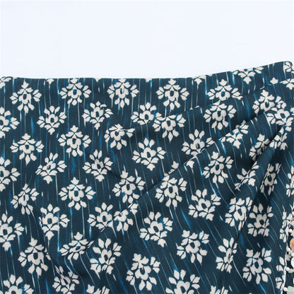 European And American Style Design Beaded Printed Culottes