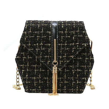 Fashion All-Match Woolen Chain Shoulder Bag