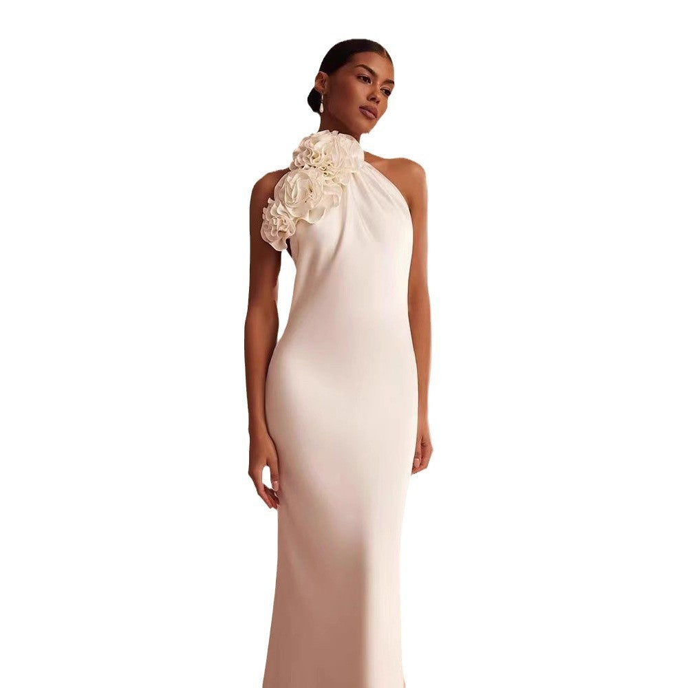 Halter Backless Evening Dress Niche Elegant