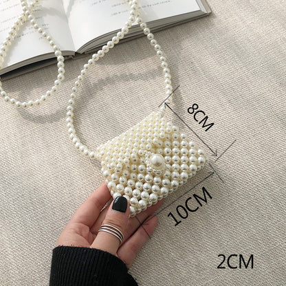 Pearl Bag Female  Messenger Bag Wild Mini Retro Western Style Pearl