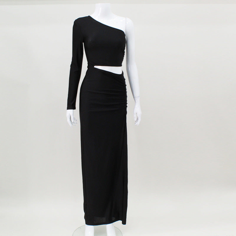 Fold Split Dinner Temperament Dress