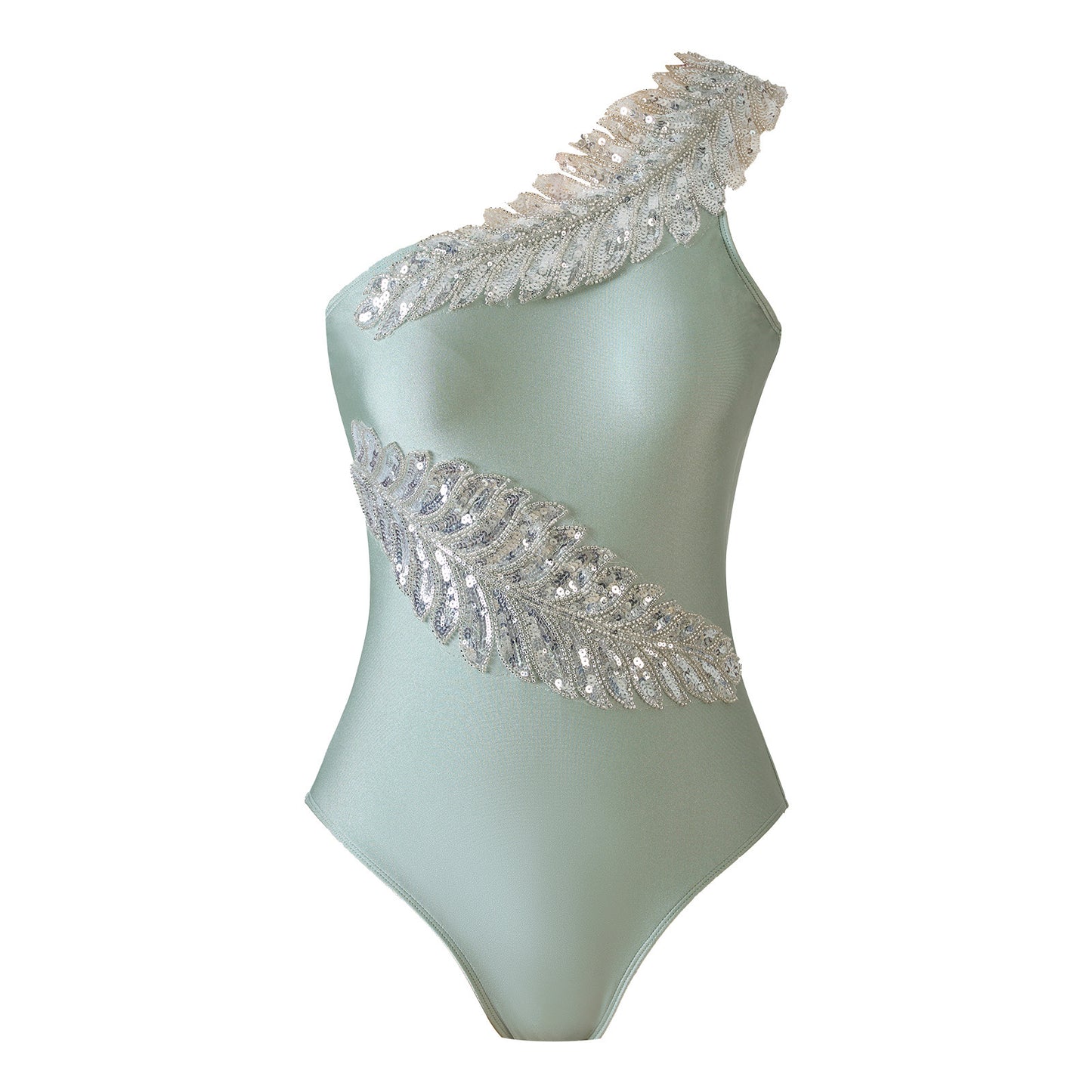 Women's Casual Solid Color Sexy Leaf Swimsuit