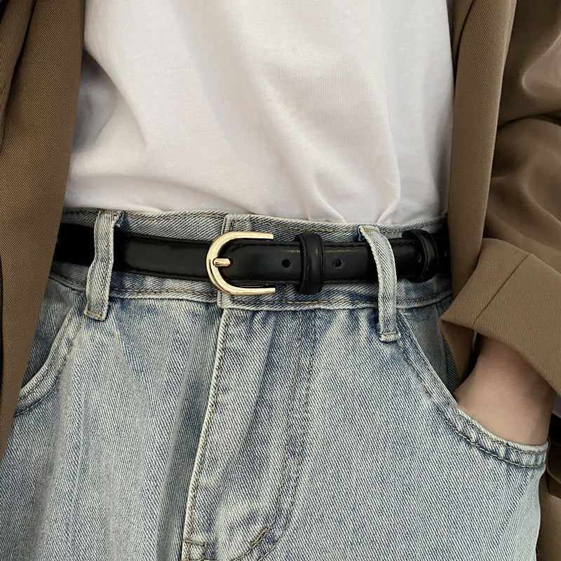 Super Easy To Match Soft Leather Belt Simple And Advanced