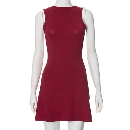 Backless Ruffles Casual Package Hip Dress