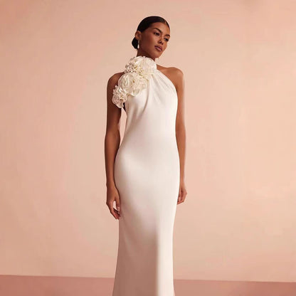 Halter Backless Evening Dress Niche Elegant