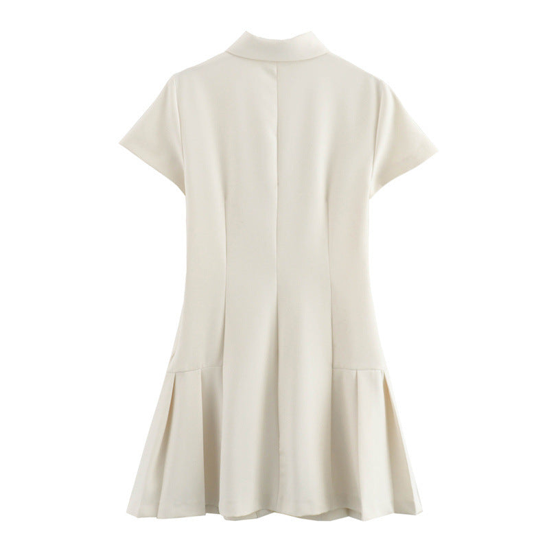 European And American Casual Shirt Style Mini Dress