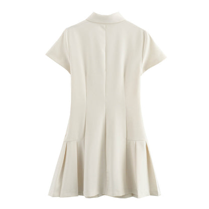 European And American Casual Shirt Style Mini Dress