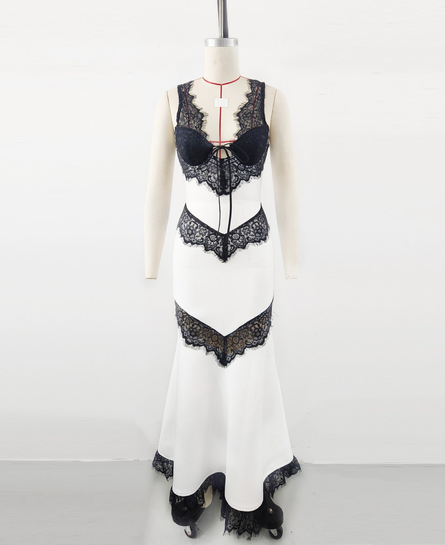 Sexy Exquisite Black Lace Stitching Dress