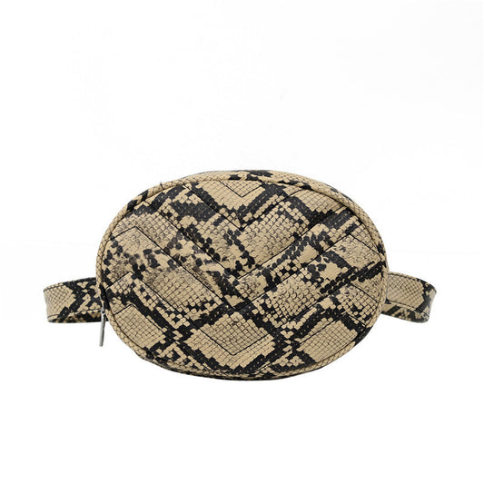 Snakeskin pattern ladies belt bag