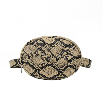 Snakeskin pattern ladies belt bag