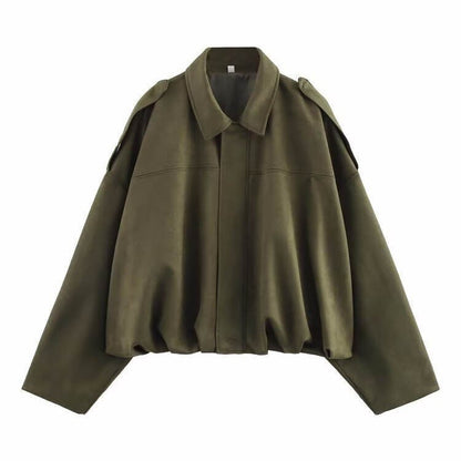Women's European And American Style French Suede Texture Effect Coat