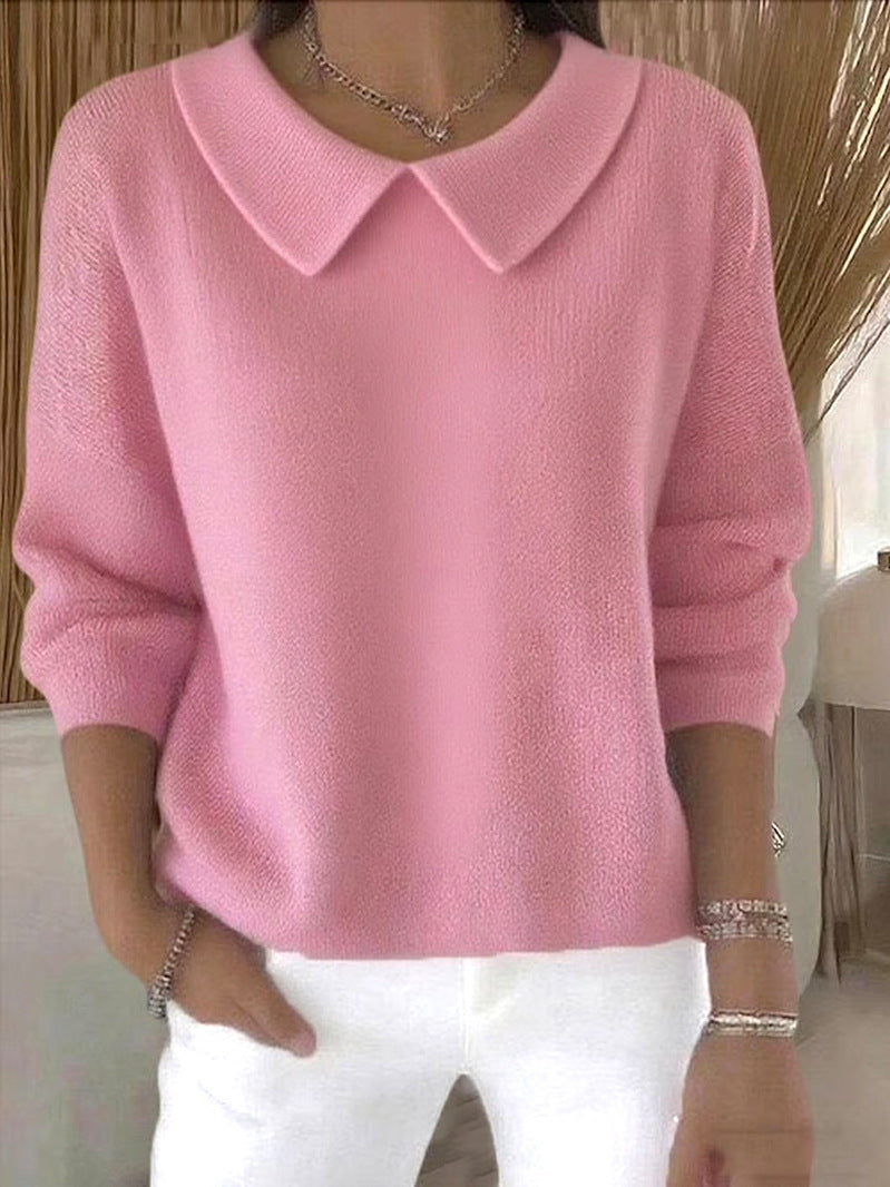New Women's Loose Casual Solid Color Long Sleeve