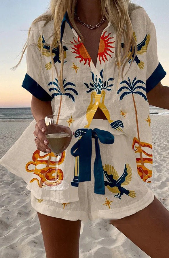 Personalized Gorgeous Digital Printing Casual Suit Women