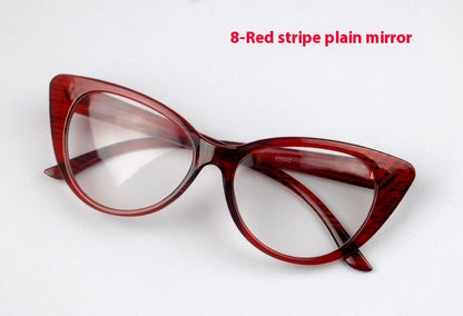 Classic Retro Women's Cat Eye Plain Glasses
