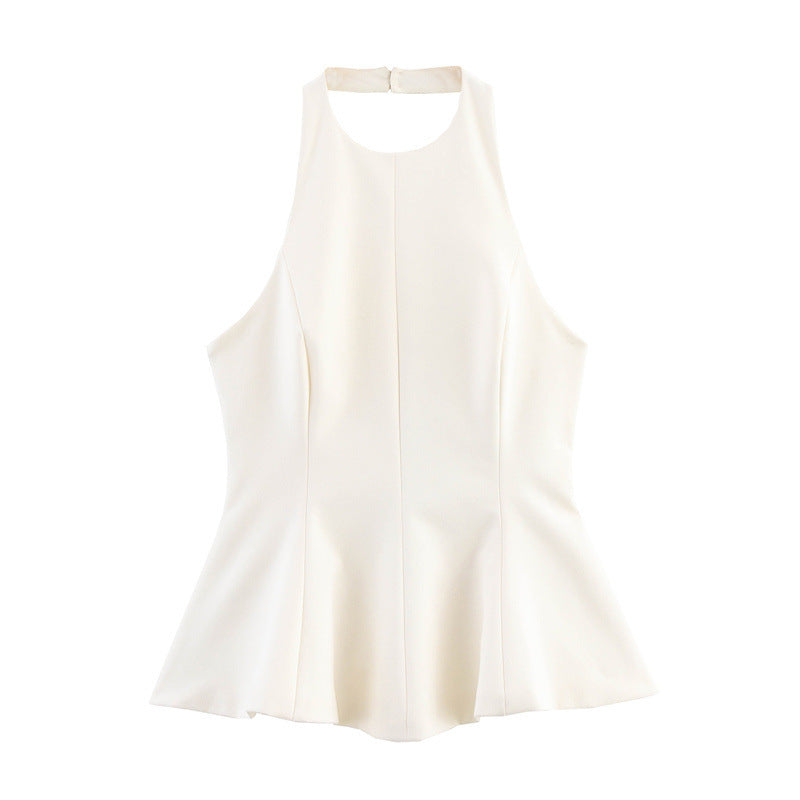 European And American Style Skinny Slimming Short Skirt Hem Stretch Sling Top