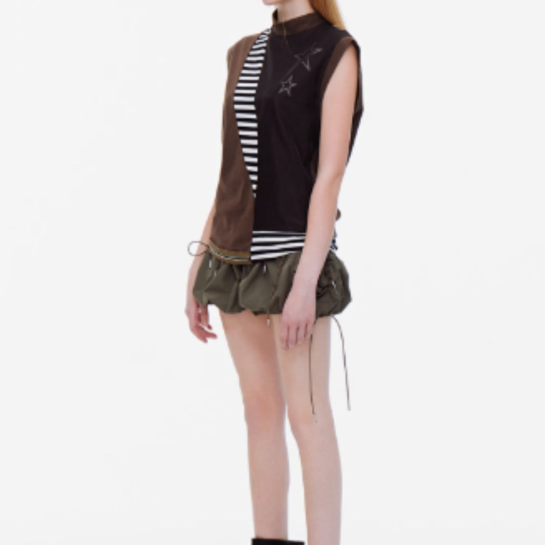 Lace Knot Elastic Design Shorts For Women