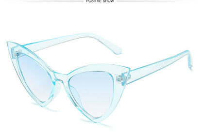 Women's Personalized Cat Eye Sunglasses Large Frame Vintage Sunglasses Sexy Catwalk Glasses
