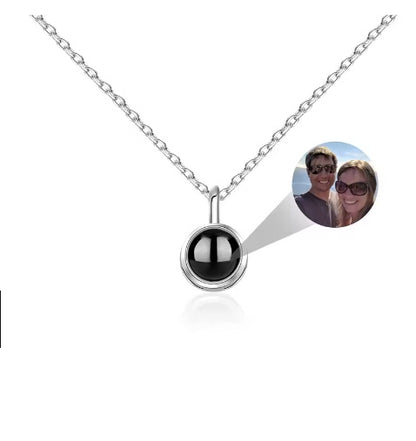 Projection Necklace Circular Collarbone Chain For Women